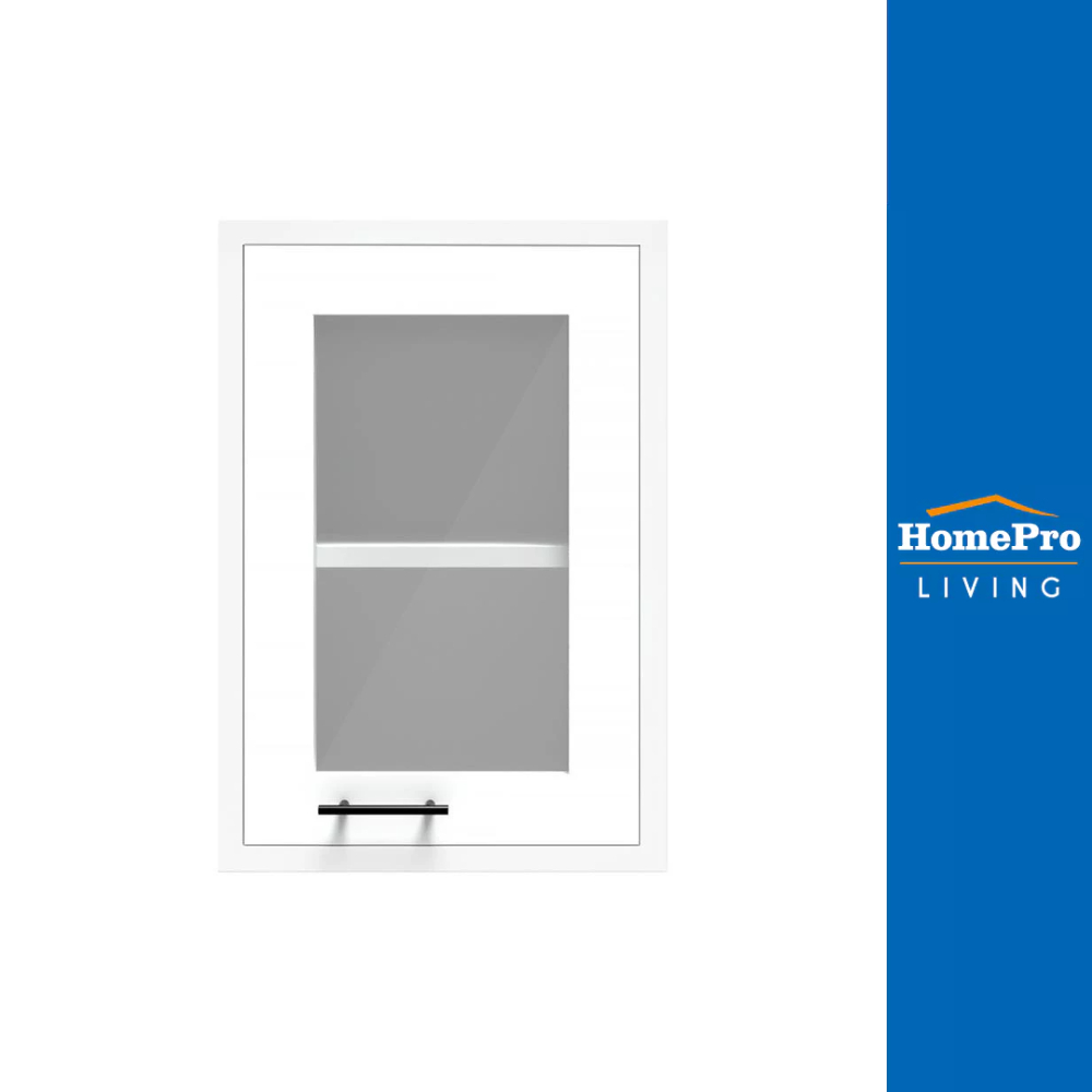 HomePro ตู้เดี่ยว ELMO GLASS 44.3x64 ซม. สีขาว แบรนด์ CABIN