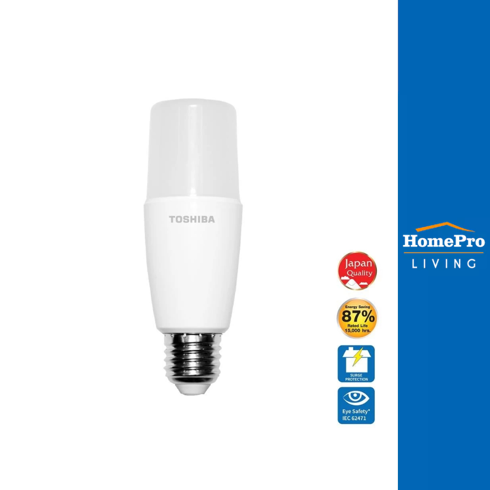 TOSHIBA หลอด LED STICK T7 8 วัตต์ COOL WHITE E27 จัดส่งโดย HomePro