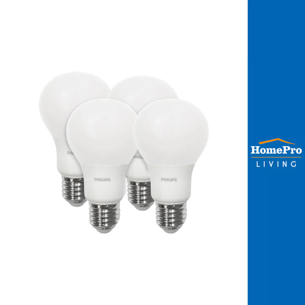 PHILIPS หลอด LED 12 วัตต์ COOL DAYLIGHT แพ็ก 4 ชิ้น