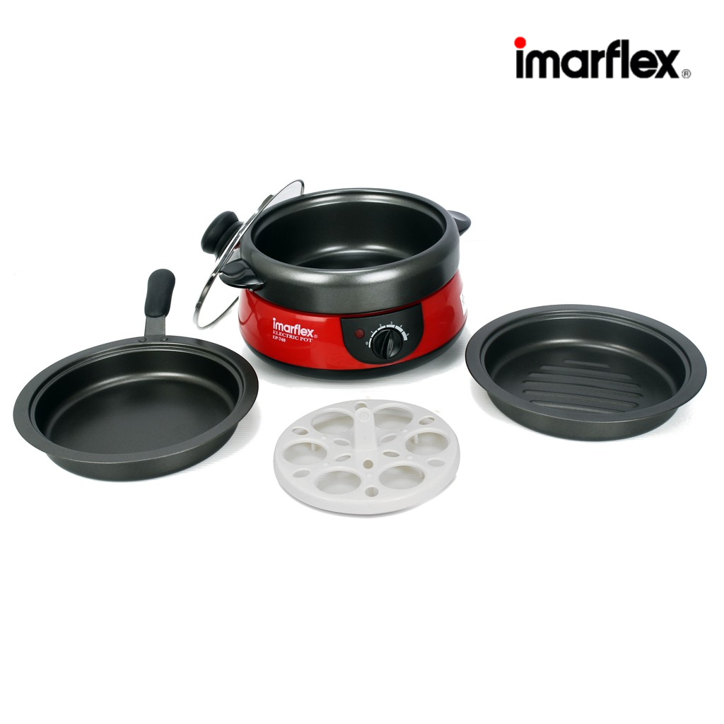 IMARFLEX_2 หม้อเอนกประสงค์ แบบต้ม/ทอด/ย่าง/นึ่ง เคลือบ  EP-740