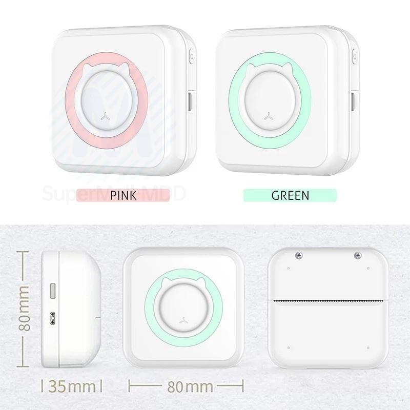 พร้อมส่ง เครื่องปริ้นพกพา พิมพ์สติ๊กเกอร์ ปริ้นใบปะหน้าพัสดุ (เมนูไทย อังกฤษ) สั่งซื้อเลย แถมฟรี สติ๊กเกอร์ 6 ม้วน