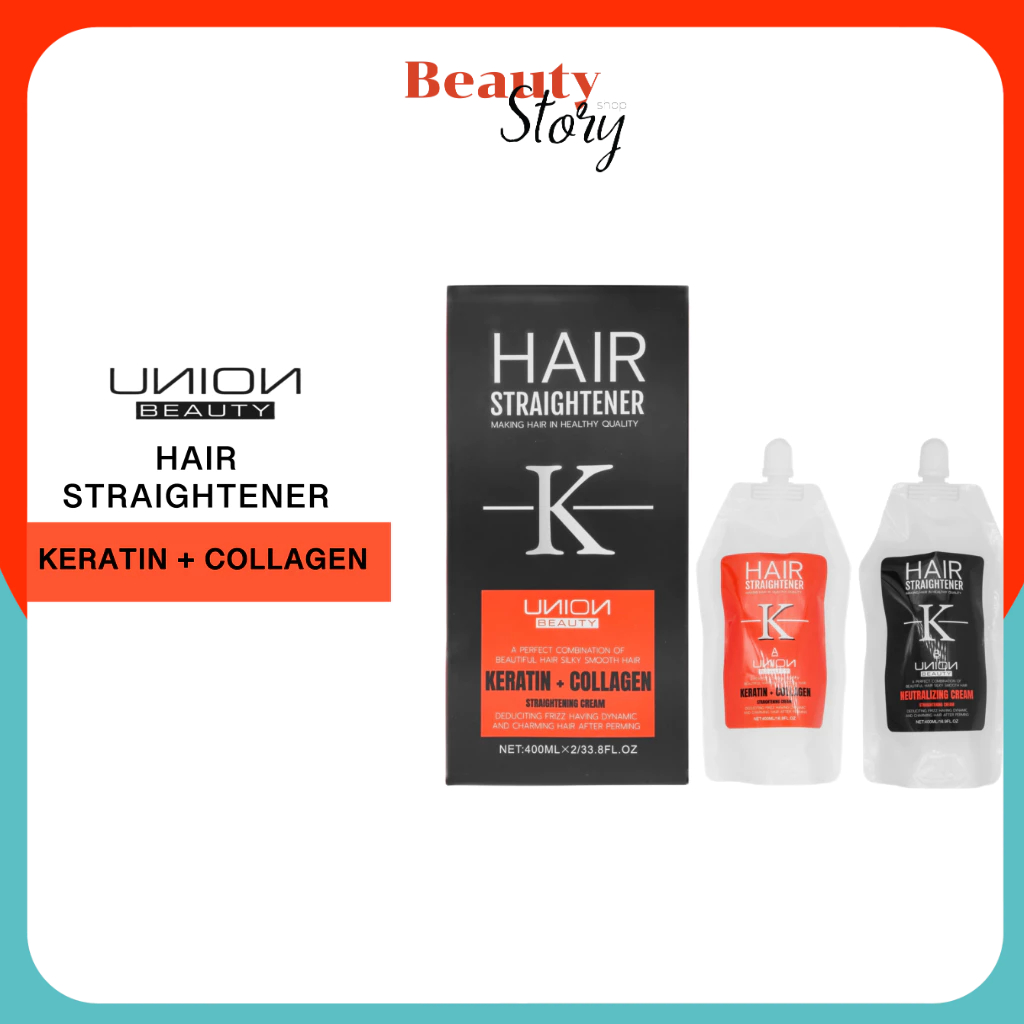 ครีมยืดผม UNION BEAUTY Keratin & Collagen สูตรพิเศษ เพื่อผมตรงสวย เป็นธรรมชาติ ยูเนี่ยนบิวตี้ เคราติน & คอลลาเจน 400 มล