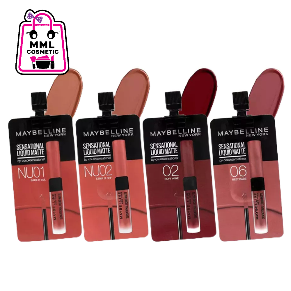 Maybelline เมย์เบลลีน นิวยอร์ก เซนเซชั่นแนล ลิควิด แมท 2มล.(ซอง) มีให้เลือก4เฉดสี