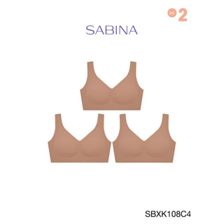 SABINA BRALESS เสื้อชั้นใน (Set 3 ชิ้น) Seamless Fit รุ่น Soft Collection รหัส SBXK108C4 สีเนื้อแทน