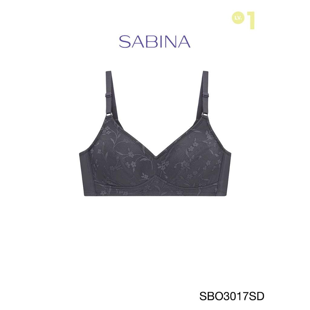Sabina เสื้อชั้นใน Invisible Wire (ไม่มีโครง) รุ่น Function Bra รหัส SBO3017SD สีเทาเข้ม