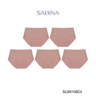 Sabina กางเกงชั้นใน (Set 5 ชิ้น) Panty Seamless รุ่น Soft Collection รหัส SUXK108C4 สีเนื้อแทน