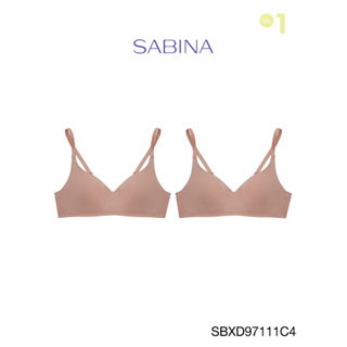 Sabina เสื้อชั้นใน (Set 2 ชิ้น) Invisible Wire (ไม่มีโครง) รุ่น Perfect Bra รหัส SBXD97111C4 สีเนื้อแทน