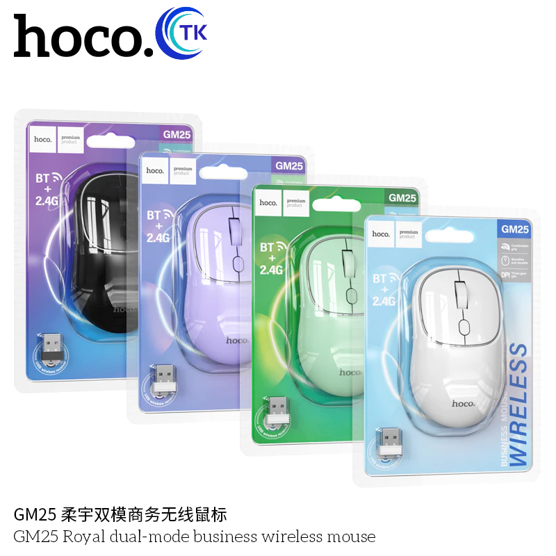 พร้อมส่งจากไทย‼️ HOCO GM25 เมาส์ไร้สาย เมาส์ mouse Wireless ใช้งานได้เกือบทุกสภาพผิว ของแท้100%