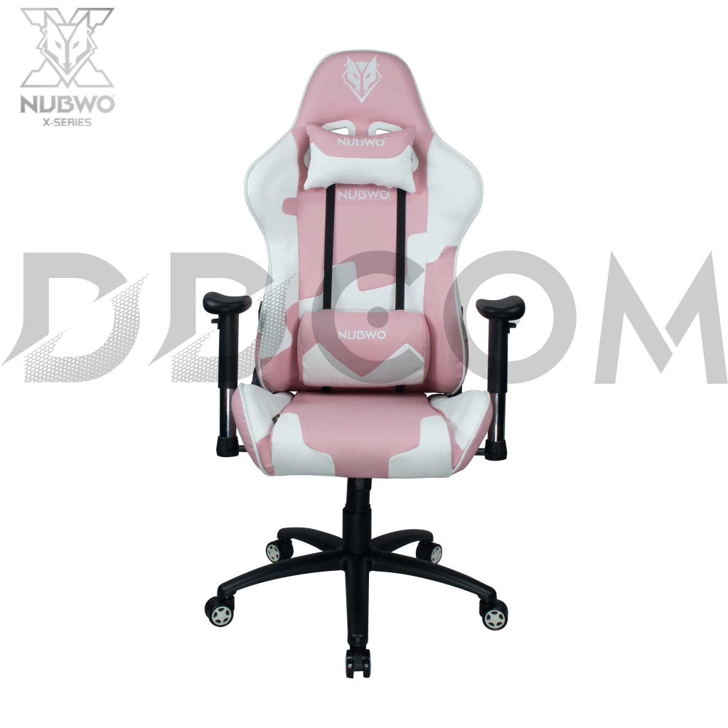 ส่งฟรี!!!!!! เก้าอี้เกมมิ่ง NUBWO CASTER EDITION รุ่น NBCH-011 (White+Pink)