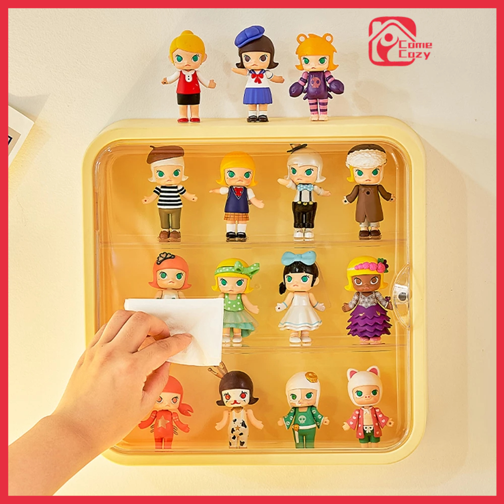 ตู้โชว์ติดผนัง กล่องใส่โมเดล กล่องใส่ art toy ตัวล็อคแม่เหล็ก เปิดปิด ทำความสะอาดง่าย วัสดุใสแข็งแรง