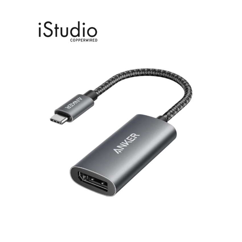 Anker อุปกรณ์แปลงสัญญาณ Anker 518 USB-C Adapter (8K DisplayPort) รองรับ HDCP สีเทา | iStudio by copp