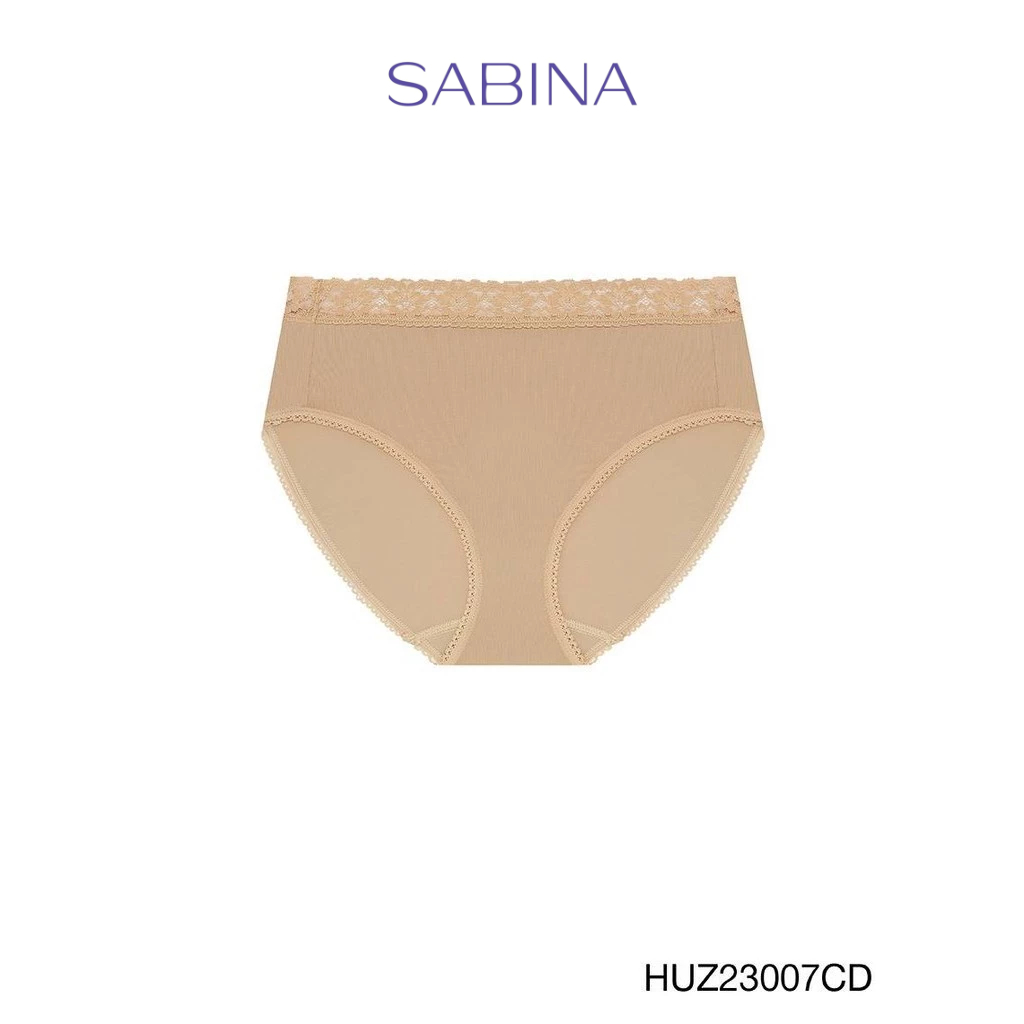 Sabina เบสิค กางเกงในทรงเอวสูงปานกลาง รหัส HUZ23007CD สีเนื้อเข้ม