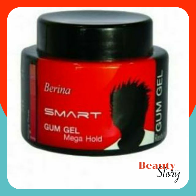 Berina Smart Gum Gel Mega Hold เบอริน่า สมาร์ท กัม เจล สูตรเมกะโฮลด์ เพื่อการจัดแต่งทรงผมให้อยูทรง (กระปุกแดงดำ)