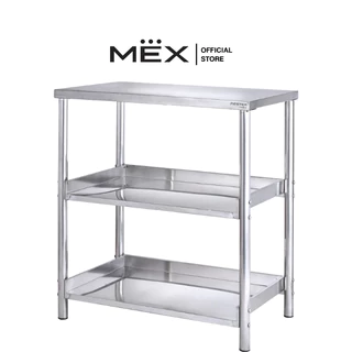 MESTER รุ่น SH8086-1 โต๊ะอเนกประสงค์ 3 ชั้นวาง สเตนเลส สตีล AISI 201 ขนาด 80 x 50 x 86 ซม.(สินค้าต้องประกอบ)