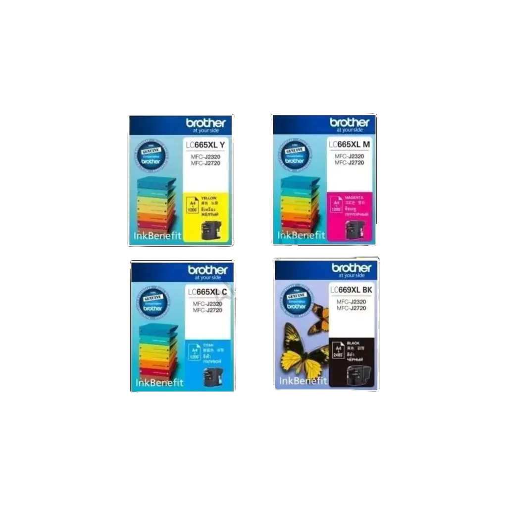 Brother LC-665XL C.M.Y. LC-669XLBk.  MFC-J2320 MFC-J2720 #ของแท้