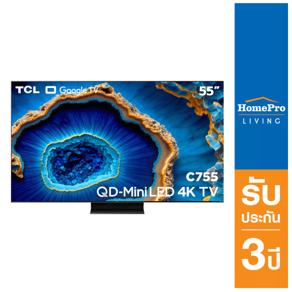 TCL มินิแอลอีดีทีวี 55 นิ้ว (4K, GOOGLE TV) 55C755
