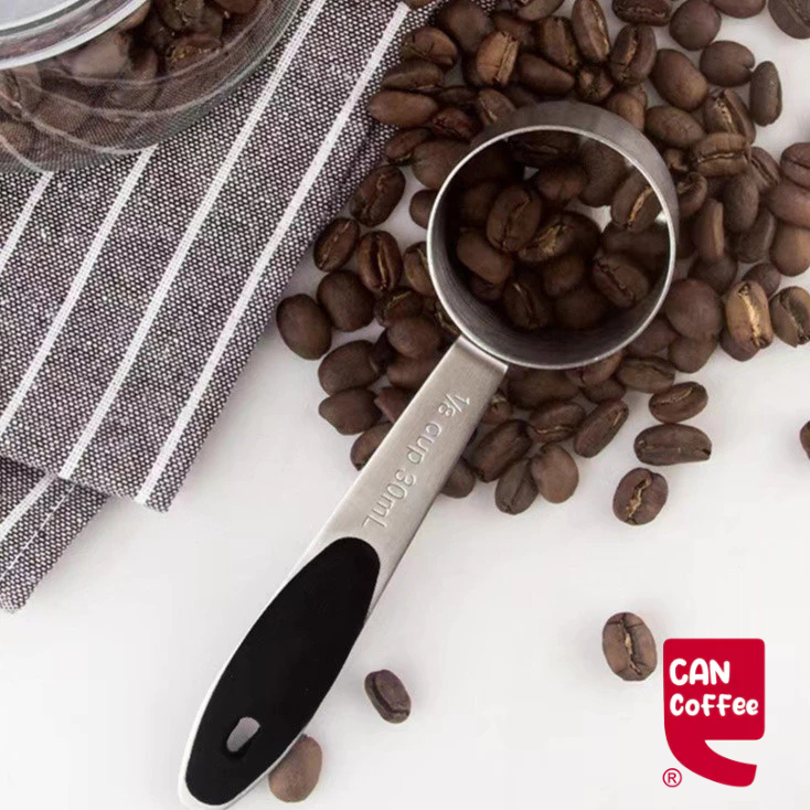ช้อนตักกาแฟ สแตนเลส หนา อย่างดี 30ml และ 1/8cup Coffee Measuring Spoon