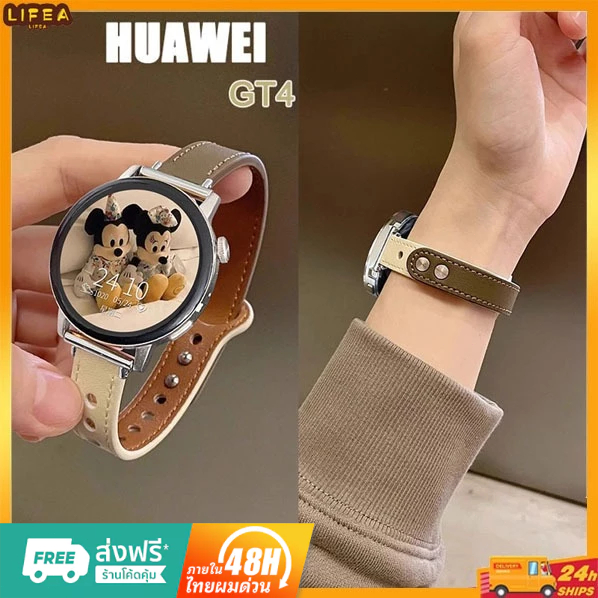 สายนาฬิกาข้อมือหนัง สําหรับ Huawei Watch GT4 GT3 42 มม. 46 มม. GT 2 2E SE GT2 Pro Huawei GT 4 41 มม.Xiaomi Watch s3 สาย