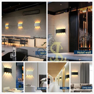 ไฟติดผนัง LED กันน้ำ 2W 4W 6W 10W สไตล์นอร์ดิก โมเดิร์น สําหรับตกแต่งสวนกลางแจ้ง โคมไฟหัวเตียง ทางเดิน