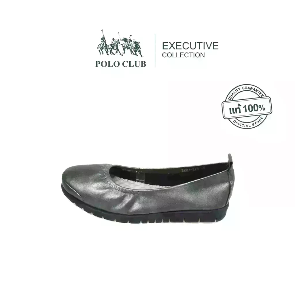 POLO CLUB รองเท้าหนัง รุ่นP1562 สีพิวเตอร์ | รองเท้าคัดชูผู้หญิง