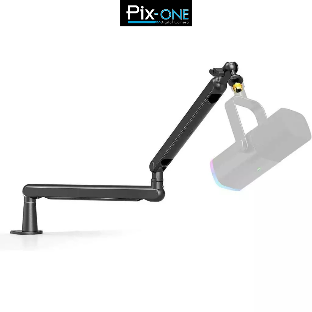 FIFINE BM88 LOW-PROFILE MICROPHONE ARM STAND WITH CABLE CHANNELING