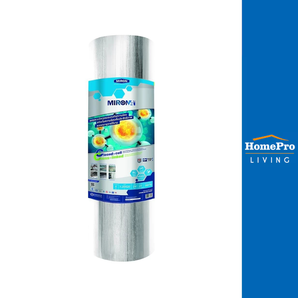 MPE ฉนวนกันความร้อน 5 มม. MIRON A PLUS 1.20x20 ม.