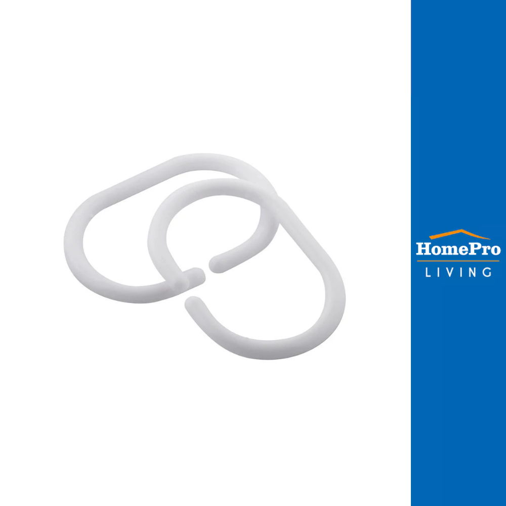 MOYA ห่วงม่านห้องน้ำ ZIM HK-03 สีขาว จัดส่งโดย HomePro