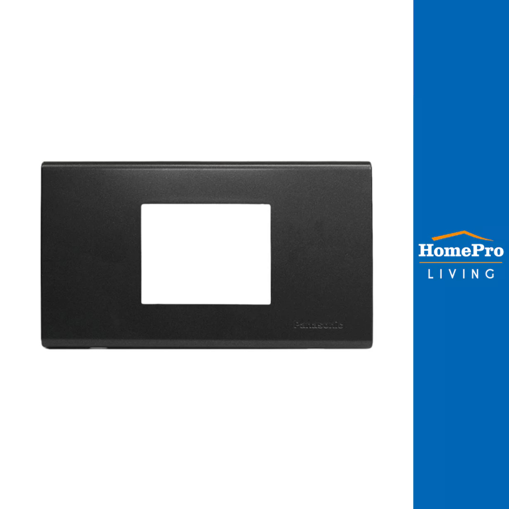 PANASONIC หน้ากาก 2 ช่องกลาง WEG68029MB สีดำเมทาลิค จัดส่งโดย HomePro