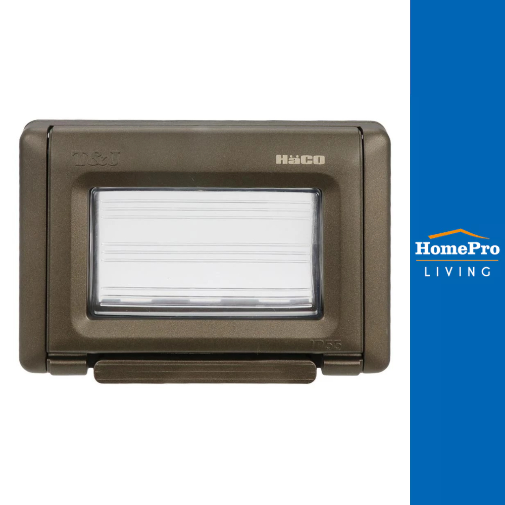 HACO หน้ากากกันน้ำ 3 ช่อง TJ-IPW553-ST สีดำ จัดส่งโดย HomePro