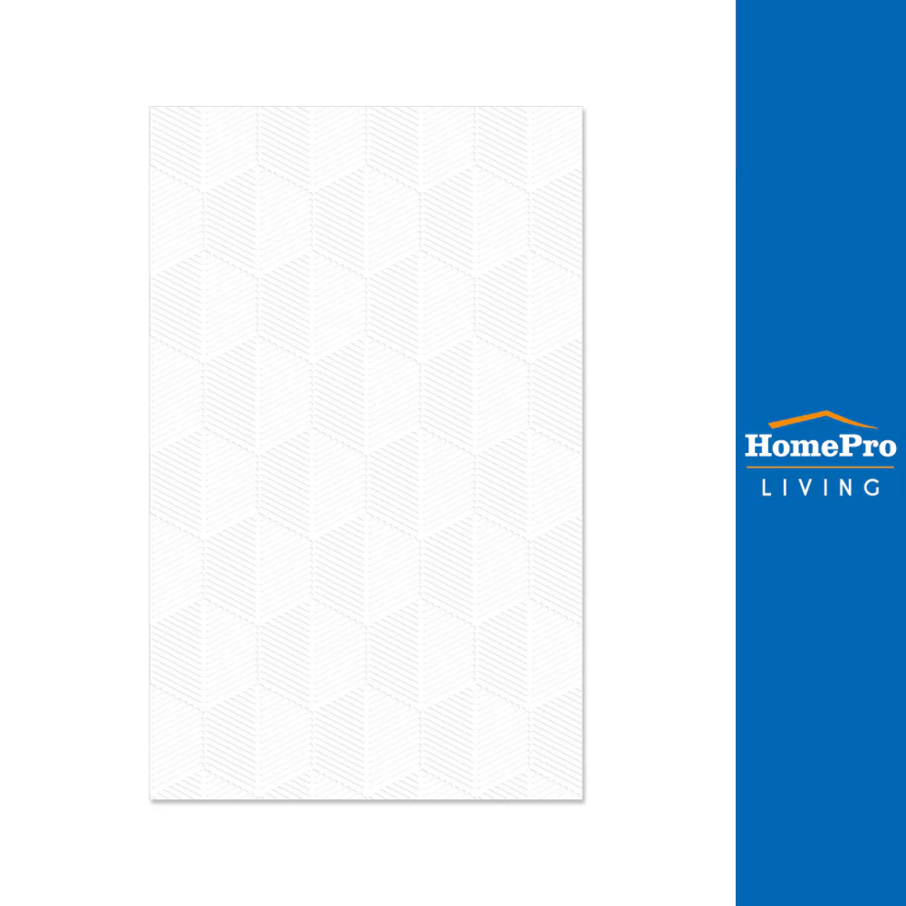 LION กระเบื้องผนัง 10x16 นิ้ว ไบรอน ไวท์ จัดส่งโดย HomePro