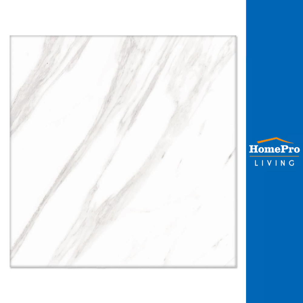 HomePro กระเบื้องพื้น 16x16 นิ้ว TARA ลิฮาน่า ขาว EXC PM แบรนด์ TARA