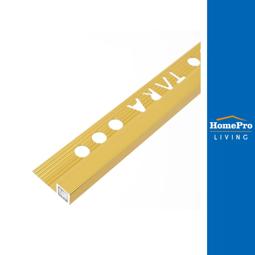 HomePro คิ้วอะลูมิเนียมแบบเหลี่ยม 9 มม. 2 ม. สีทอง แบรนด์ TARA