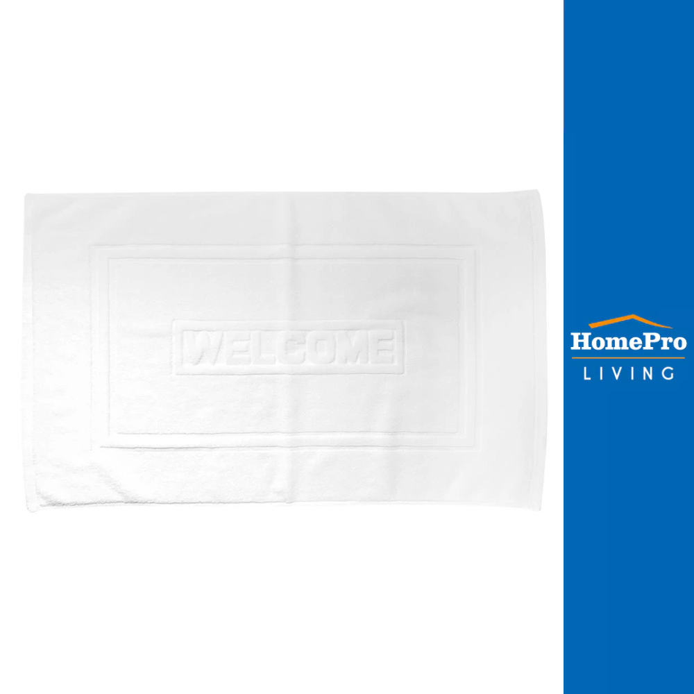 HomePro พรมขนหนู HOTEL CHOICE 18X28 นิ้ว สีขาว แบรนด์ HLS