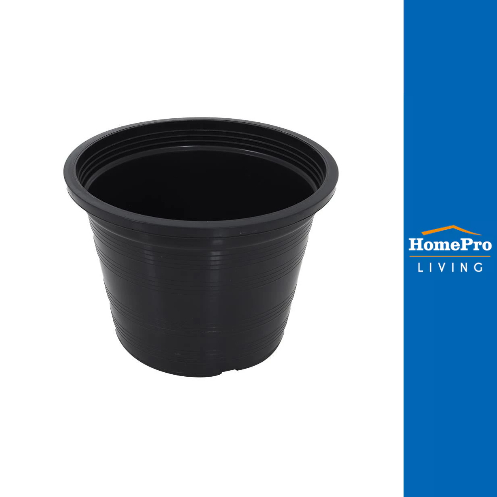 SPRING กระถางต้นไม้ 11 นิ้ว สีดำ จัดส่งโดย HomePro