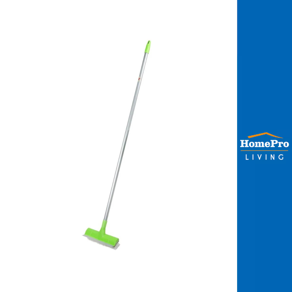 SCOTCH-BRITE แปรงขัดพื้นไนลอนพร้อมที่ปาดน้ำ SUPER BROOM 9 นิ้ว สีเขียว จัดส่งโดย HomePro