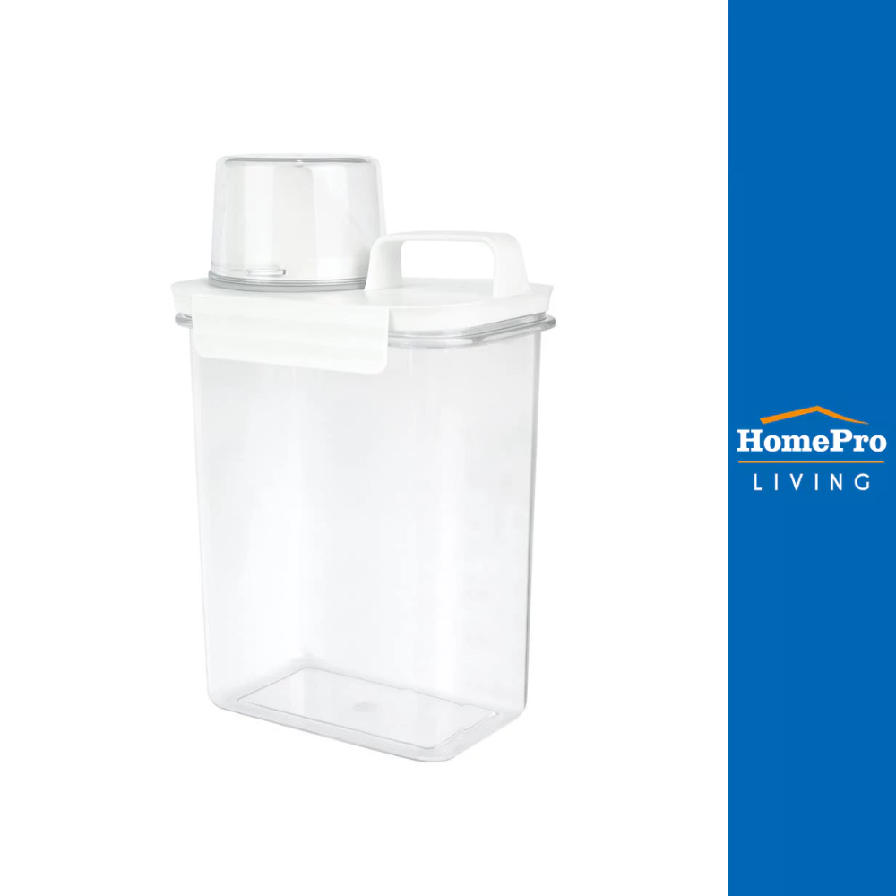 HomePro ขวดพลาสติกรีฟิลพร้อมฝาตวง 1800 มล. 12.6X7.7X24 ซม. สีขาว แบรนด์ STACKO