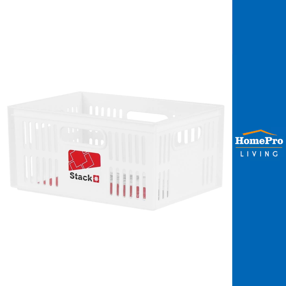 STACKO กล่องซ้อนได้ DT-21 S 28x19.8x13.3 ซม. สีขาว จัดส่งโดย HomePro
