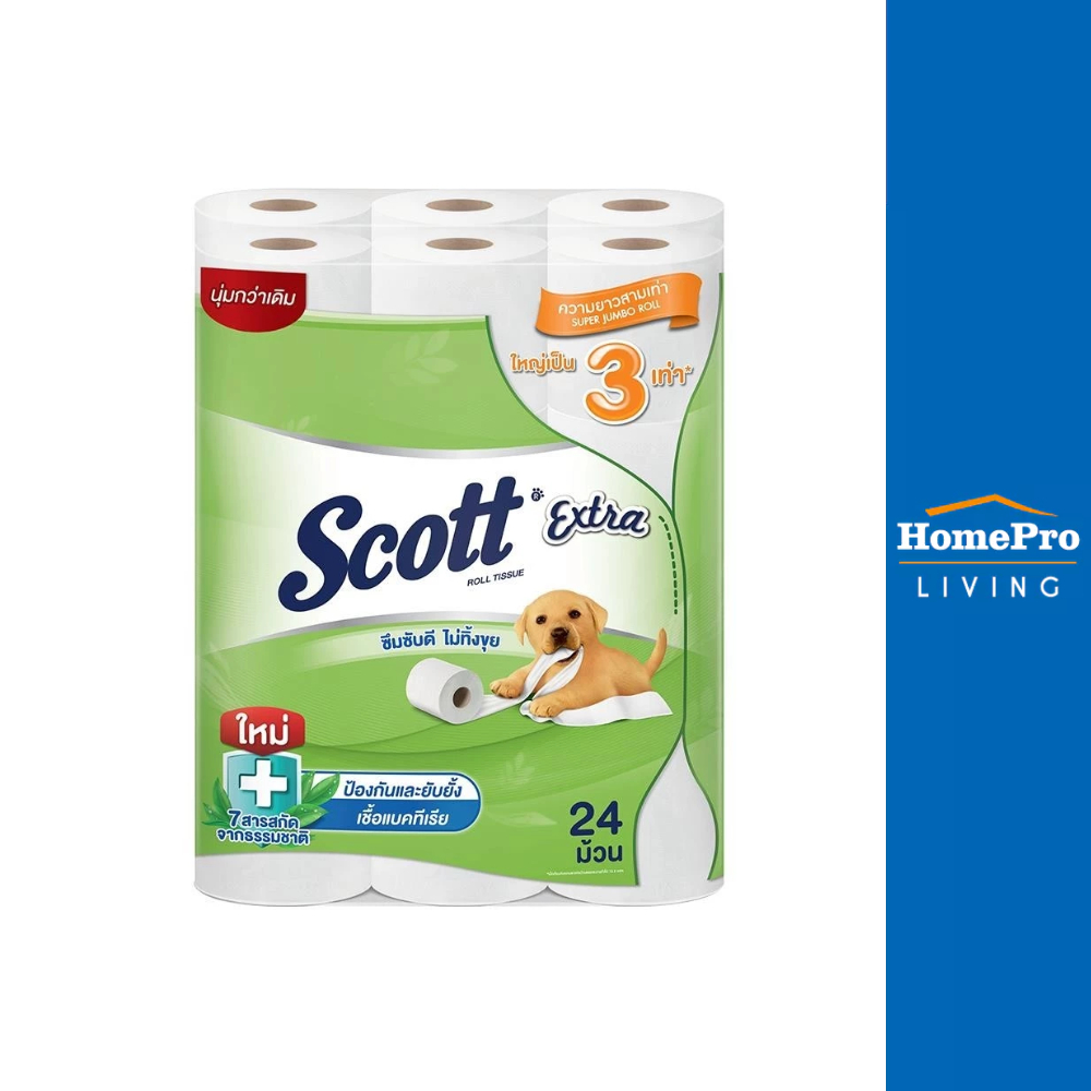 SCOTT กระดาษชำระ EXTRA SP JUMBO ROLL แพ็ค24