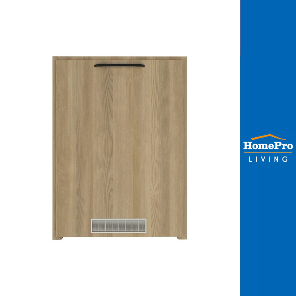 PARAZZO บานถังแก๊ส WPC ENZO มือจับดำ 50x70 ซม. สี เนเจอรัลโอ๊ค