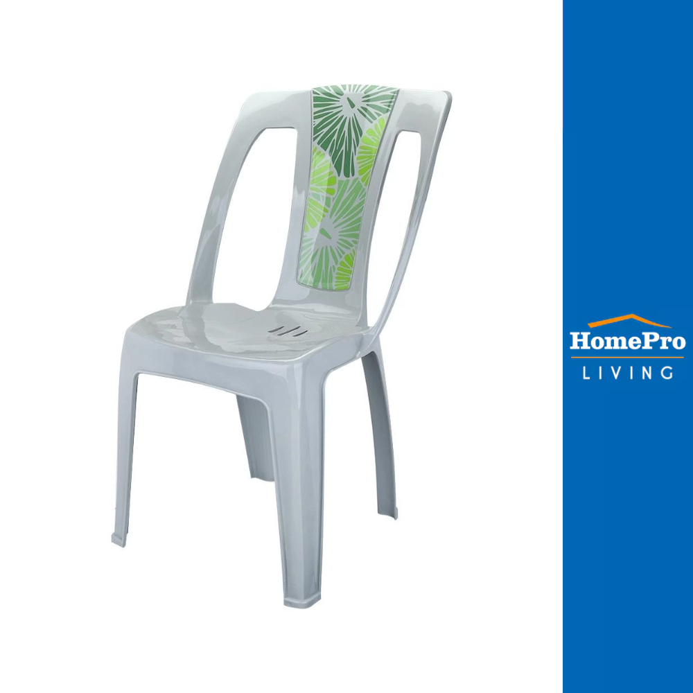 HomePro เก้าอี้พลาสติก LOTUS สีเทา แบรนด์ SPRING