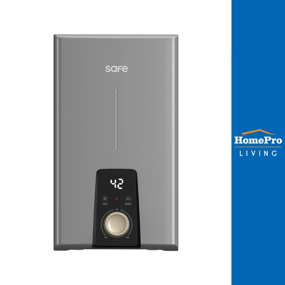 [ฟรีติดตั้ง*แบบจั๊มไม่รวมอุปกรณ์] SAFE เครื่องทำน้ำอุ่น THERMO SETT 5500 วัตต์ สีเทา