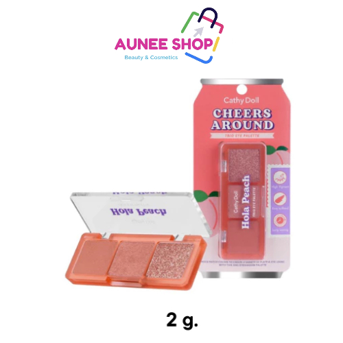 [สีชัด ติดทน] Cathy Doll Cheers Around Trio Eye Palette เชียร์อะราวด์ทรีโออายพาเลท มี 6 เฉดสี