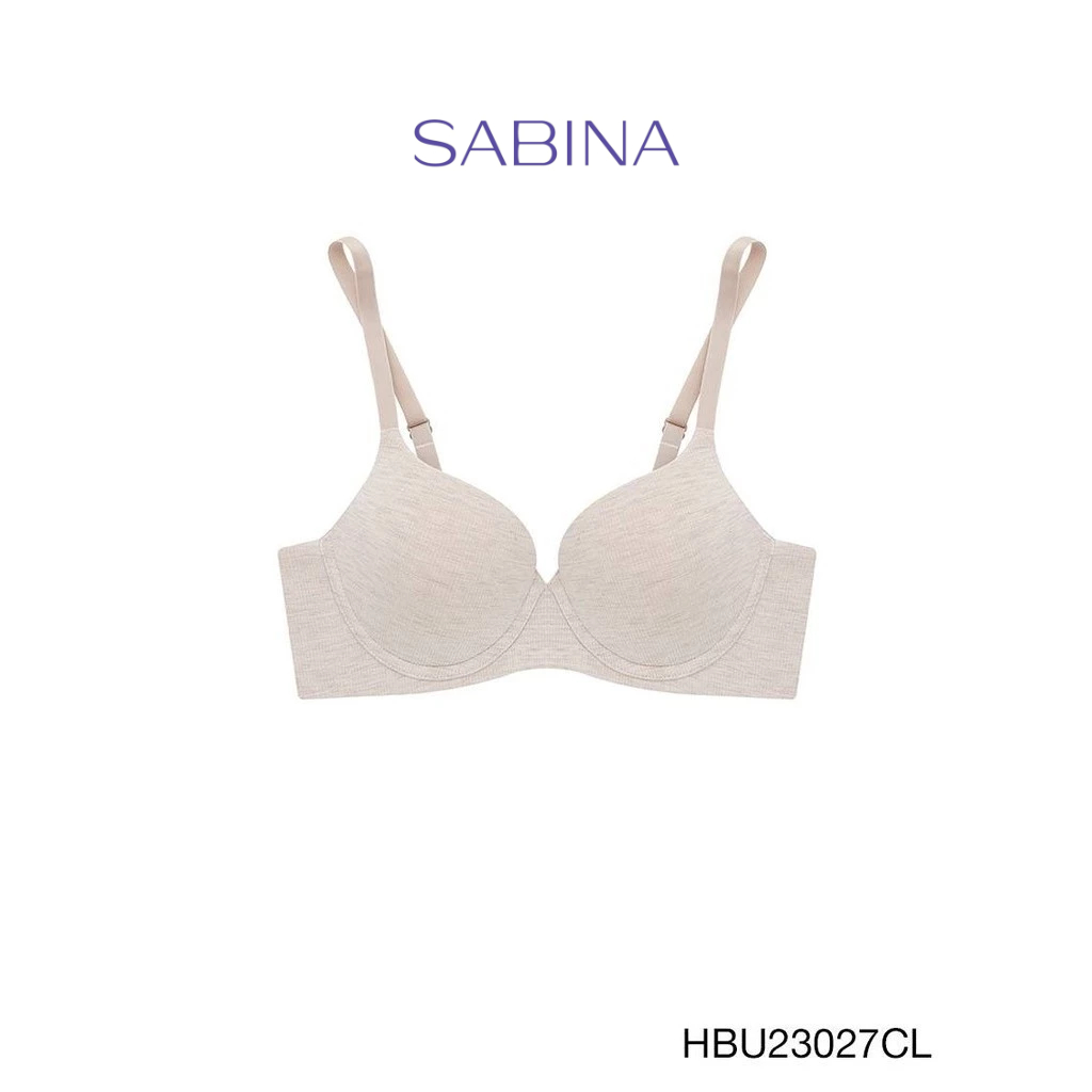 Sabina Habpy Pretty Perfect Level 1 เสื้อชั้นใน  มีโครง รหัส HBU23027CL - สีเนื้ออ่อน