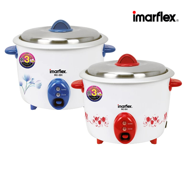 IMARFLEX_2 หม้อหุงข้าวไฟฟ้า อลูมิเนียม 1 ลิตร RC-351