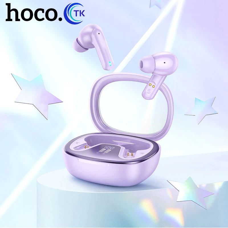 Hoco EQ6 TWS ชุดหูฟังบลูทูธไร้สาย BT5.3 พร้อมไมโครโฟน ควบคุมแบบสัมผัส จอแสดงผล HD สเตอริโอ LED สําหรับสมาร์ทโฟนทุกรุ่น