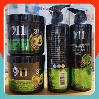 เซรั่มเคราติน / ทรีทเม้นท์ 911 รหัสลับคืนผมสวย Serum / Treatment Keratin บำรุงผม ฟื้นฟูผมพัง แห้งเสีย แตกปลาย ผมช็อต