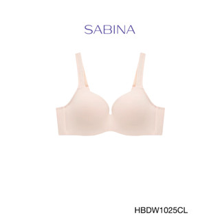 Sabina เสื้อชั้นใน Habpy Non Push มีโครง ฟองน้ำไม่ดันทรง รหัส HBDW1025CL สีเนื้ออ่อน