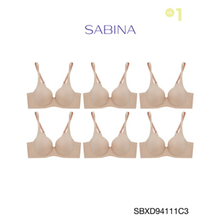 Sabina เสื้อชั้นใน (Set 6 ชิ้น) มีโครง รุ่น Perfect Bra รหัส SBXD94111C3 สีเนื้อเข้ม