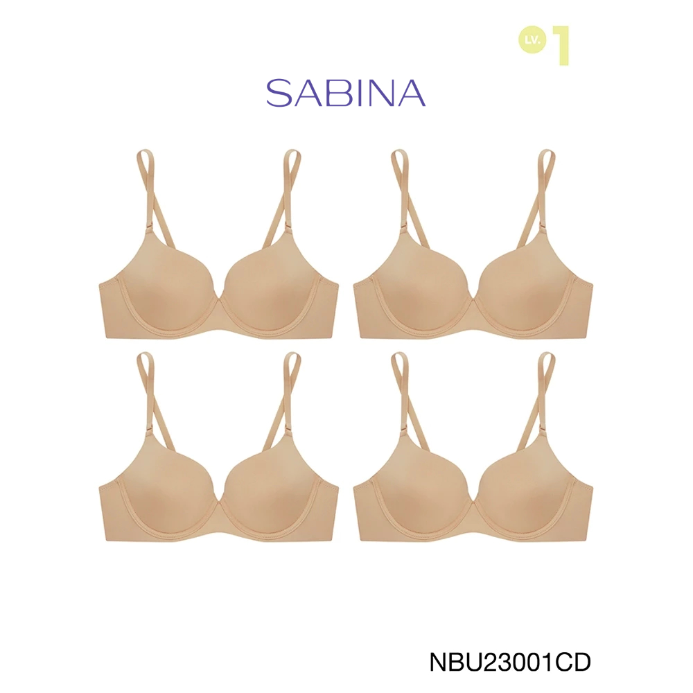 [Online Exclusive] Sabina เสื้อชั้นใน (Set 4 ชิ้น) มีโครง รุ่น Pretty Perfect รหัส NBU23001CD สีเนื้อเข้ม