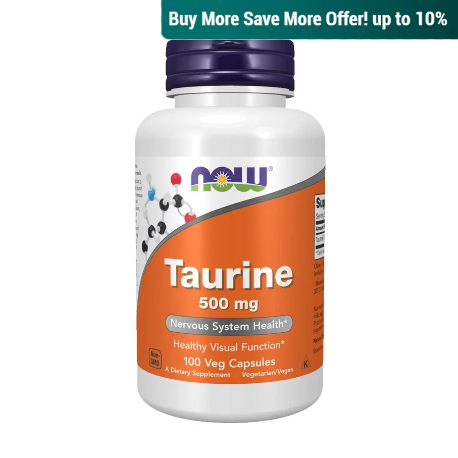 Now Foods, Taurine, 500 mg, 100 Capsules